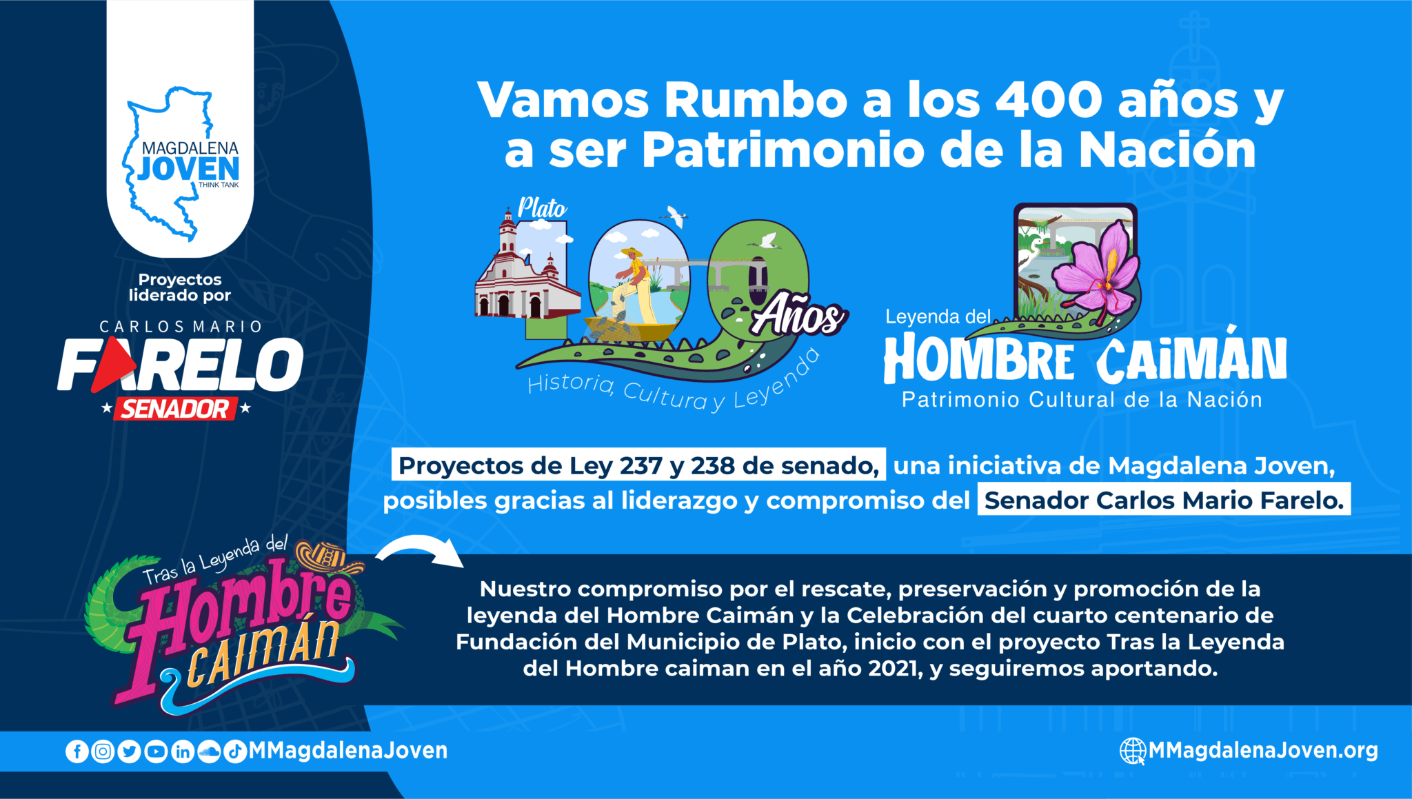 Magdalena Joven celebra avances históricos para Plato y su patrimonio cultural.