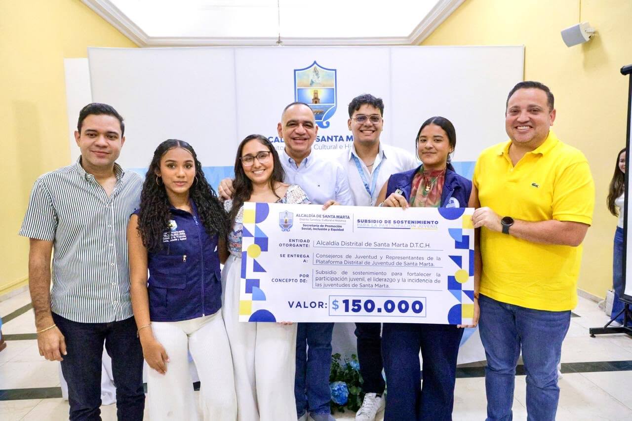 Santa Marta fortalece la participación juvenil con entrega histórica de incentivos al Consejo Distrital de Juventudes y plataformas juveniles